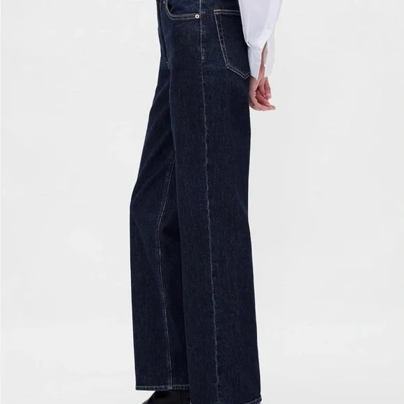 GAP Women's Navy Straight Leg Jeans - Picture 3 of 4